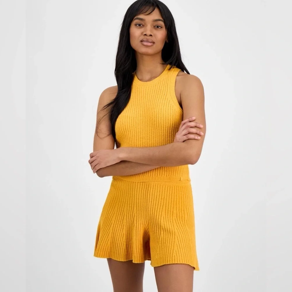 UGG Mustard Women's Elaenia Lightweight
Ribbed Sleep Tank Top - Picture 4 of 12